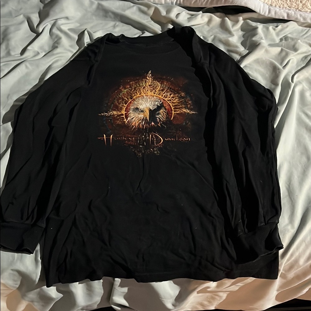 Black Graphic Long Sleeve Shirt